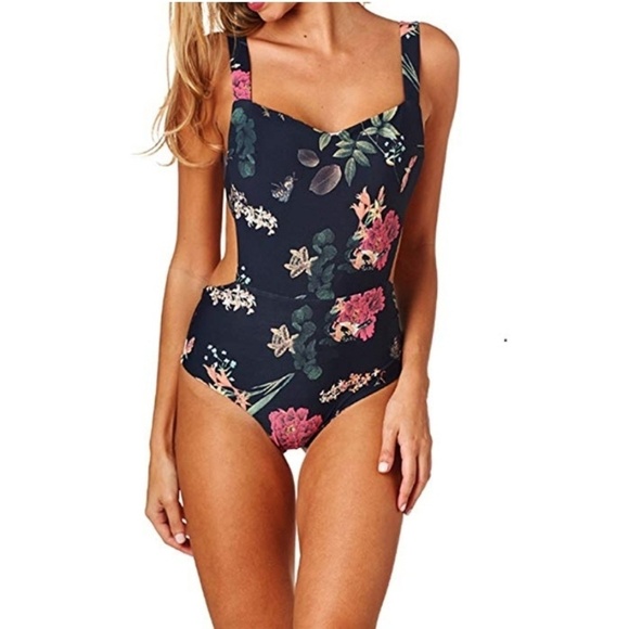 Swimwear Other - Plus Size XL fits 14 Floral Bathing Suit NWOT